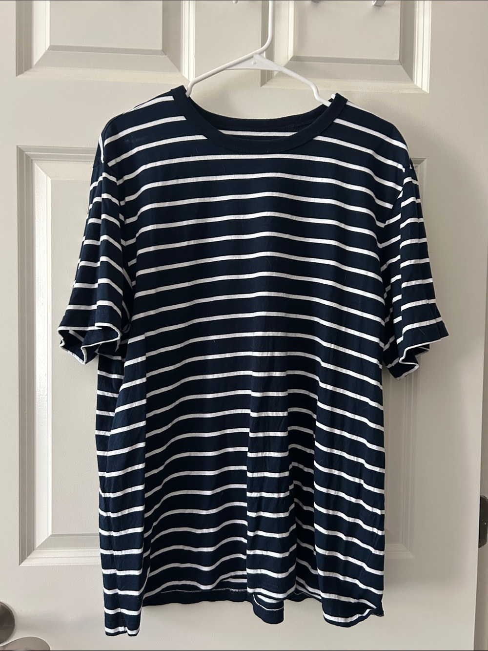 Sonoma Navy and White Striped Short Sleeve Tee XXL